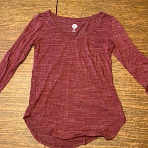 Red long sleeve dress shirt